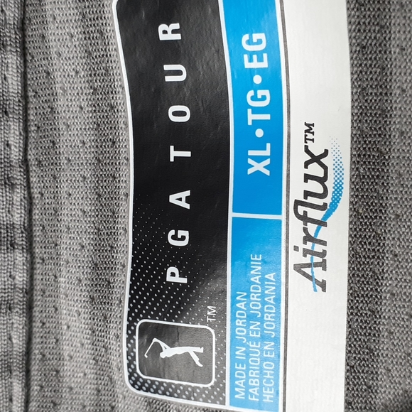 PGA Tour Air Flux Men's Polo Shirt XL  Gray Stripe Style PR4755 - Picture 10 of 12